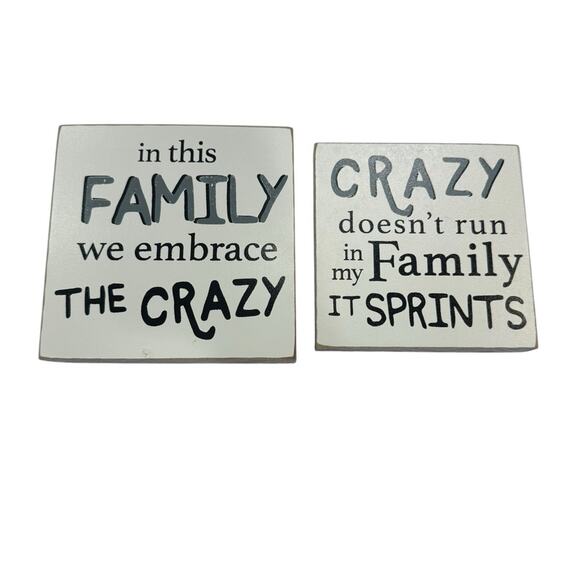 Crazy Family Quote Wall Table Art Duo - Picture 7 of 7